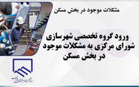 ورود گروه تخصصی شهرسازی شورای مرکزی به مشکلات موجود در بخش مسکن
